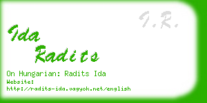 ida radits business card